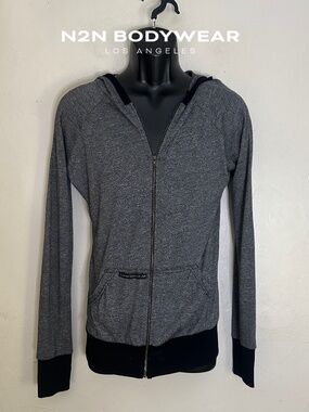 N2N Bodywear Hoodie Small Gently worn 50% polyester/50% rayon thin clingy fabric
